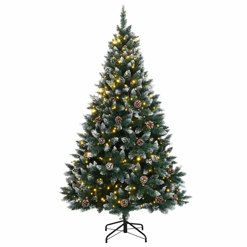 Albero di Natale | Decorazioni natalizie Artificiale Incernierato con 300 LED 180 cm