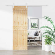 Porta scorrevole Naturale e Bianco 70 x 210 cm