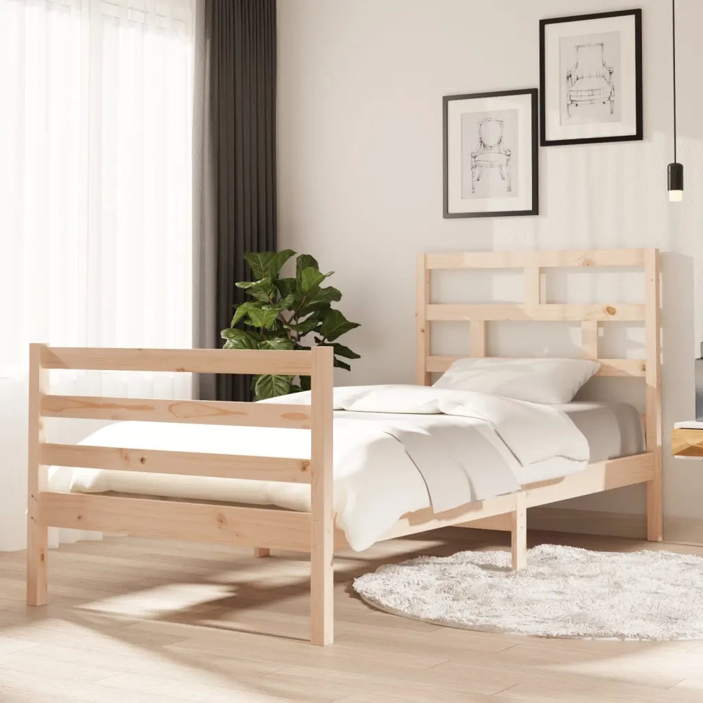 Giroletto-Struttura Letto in Legno Massello di Pino 90x200 cm 591882