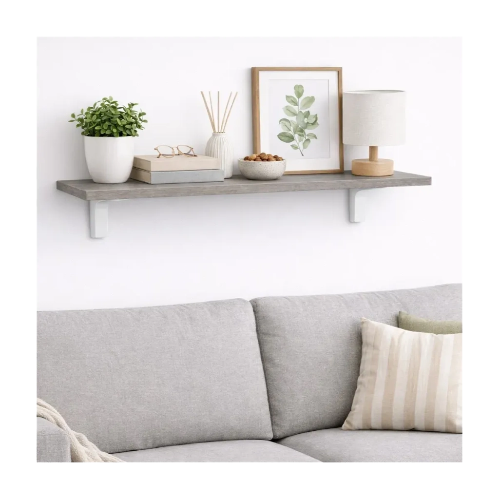 Mensola da Muro da appoggio in Legno nobilitato spessore 1,8 cm in colore Olmo 80x60 cm