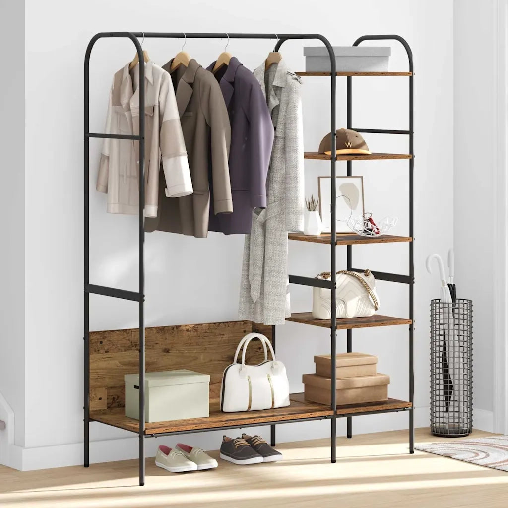 vidaXL Stendibiancheria Marrone 120 x 44 x 160 cm Legno multistrato