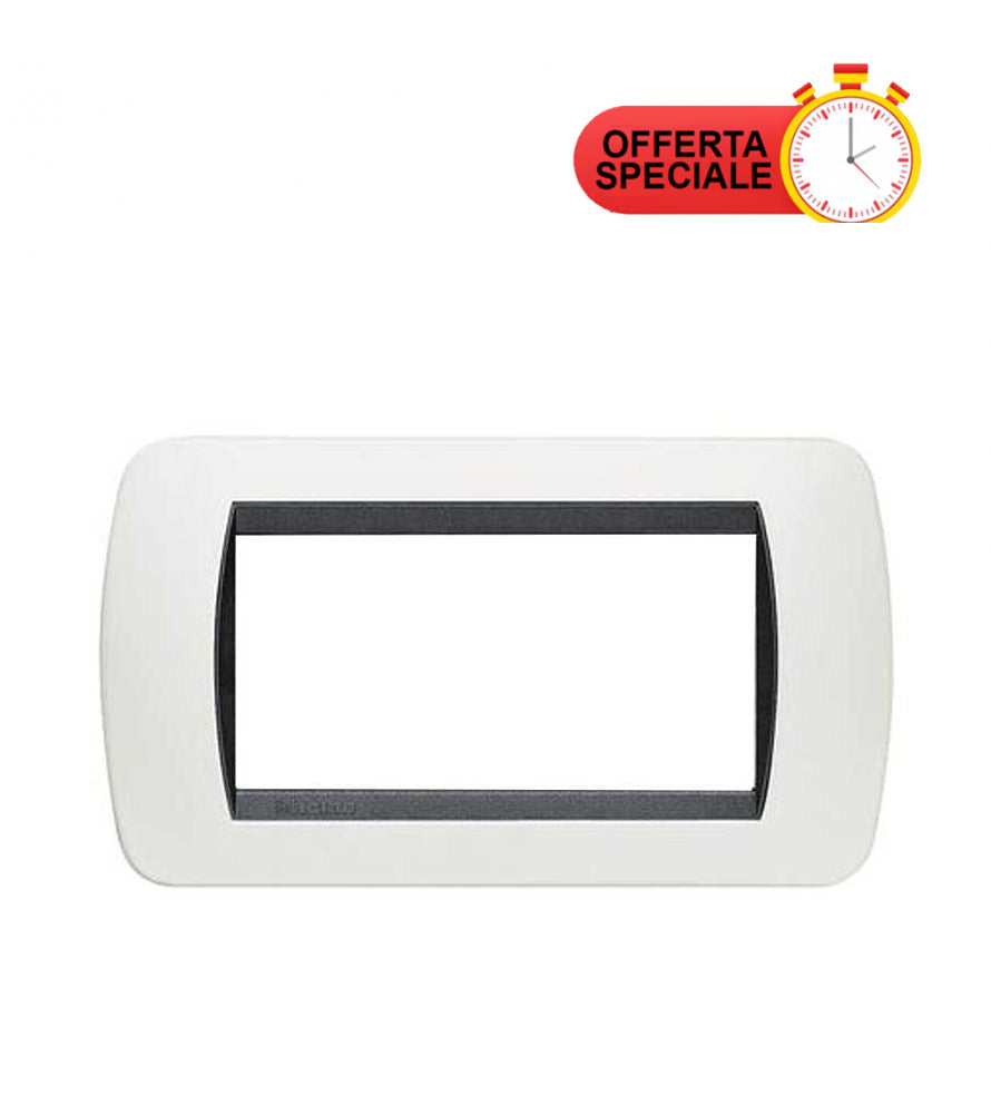 Living Int. - Placca 4 posti bianco - L4804BA