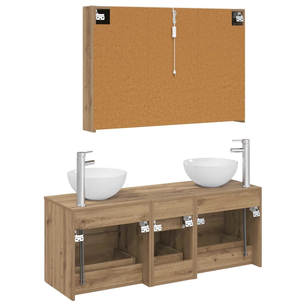 Set di mobili per il bagno 4 pcs Rovere Artigianale 3406750