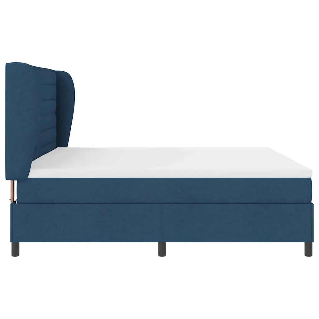 Letto a molle con materasso Blu 200 x 200 cm Tessuto 3340528