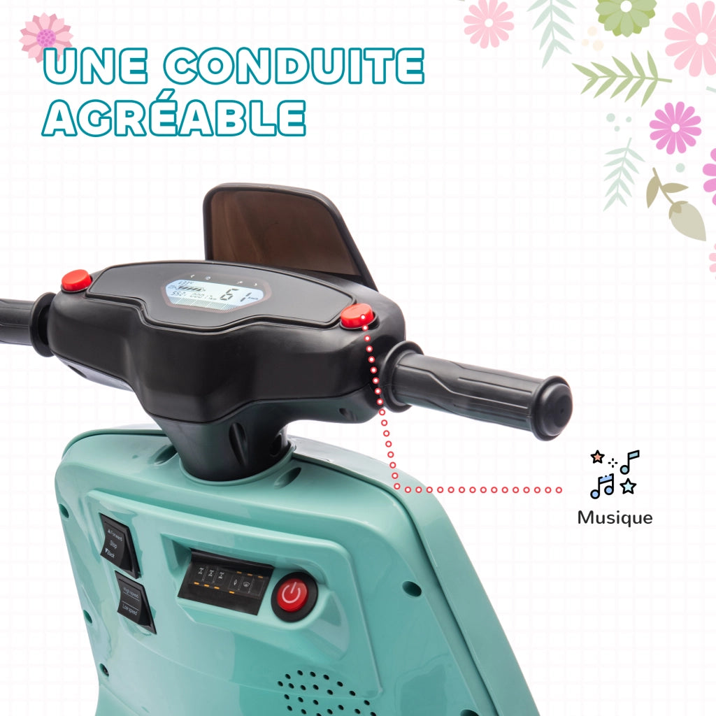 Moto Elettrica Bambini con Musica e Luci ¨C zephmum ¨C Rosso