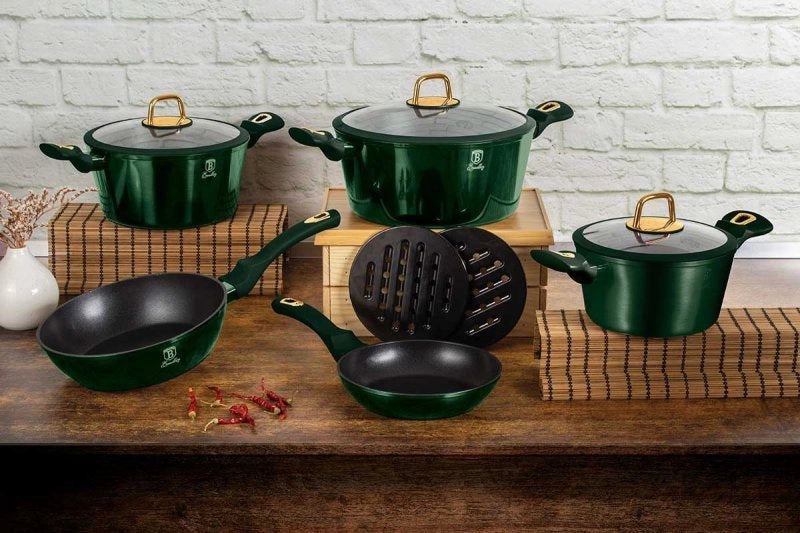 Berlinger haus BH-6065 EMERALD Set di pentole antiaderenti in titanio