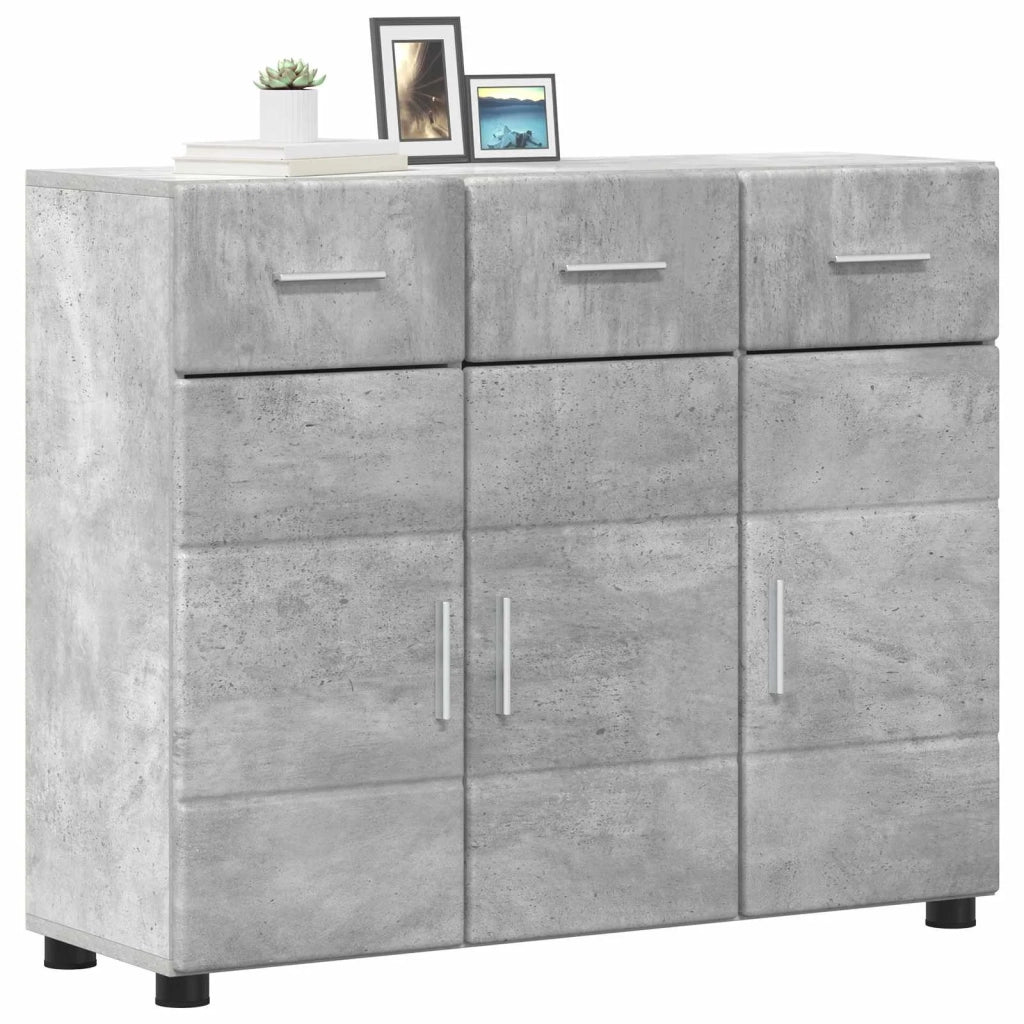 Credenza FLORIN 88,5 x 30,5 x 73 cm Grigio cemento 880314