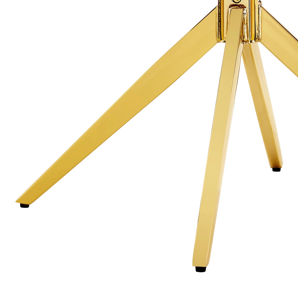 SEDIA girevole 360° Set da 2 in PU Bianco con struttura in metallo
