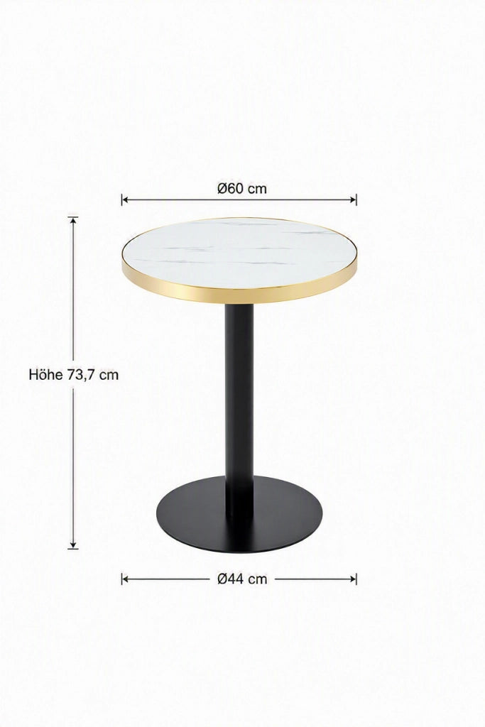 TAVOLINO Rotondo 75x71x23 cm Bianco MDF