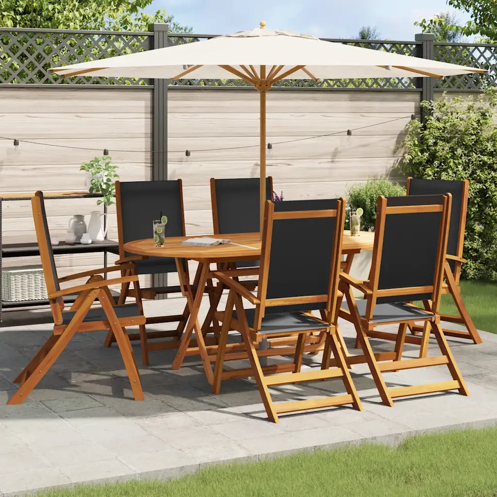 Set da Pranzo da Giardino 7 pz in Legno Massello di Acacia 41748