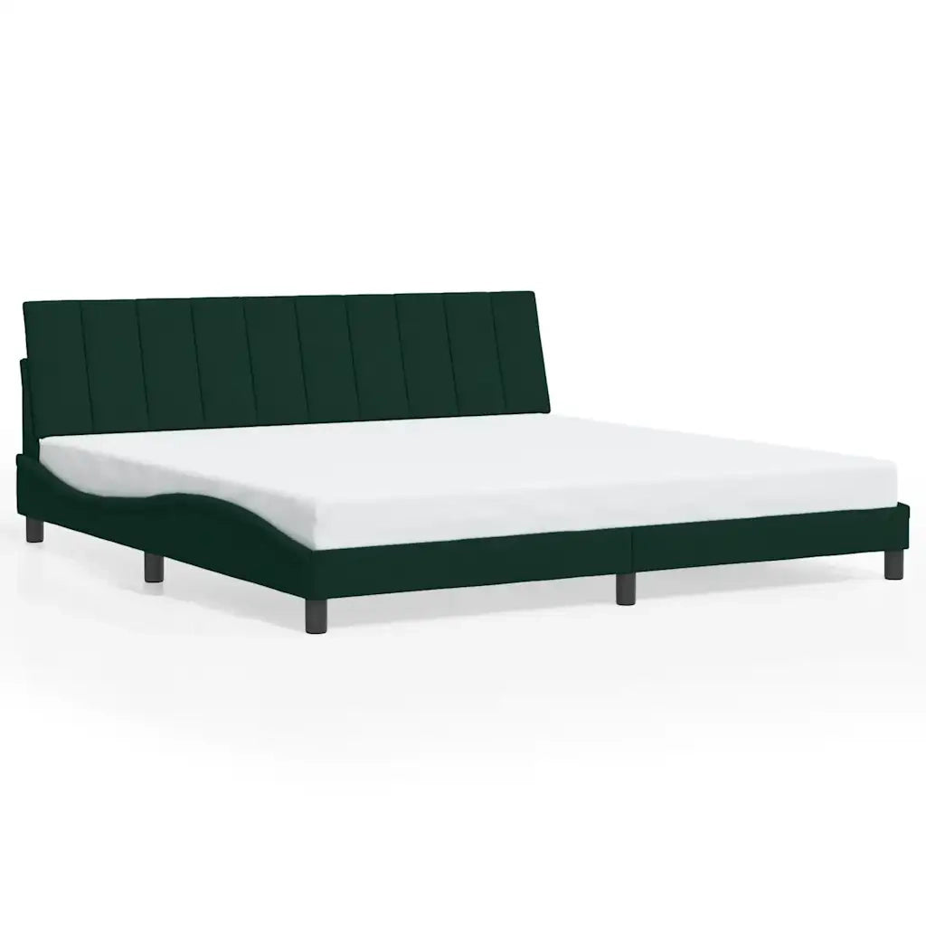 Giroletto con Luci LED Verde Scuro 200x200 cm in Velluto