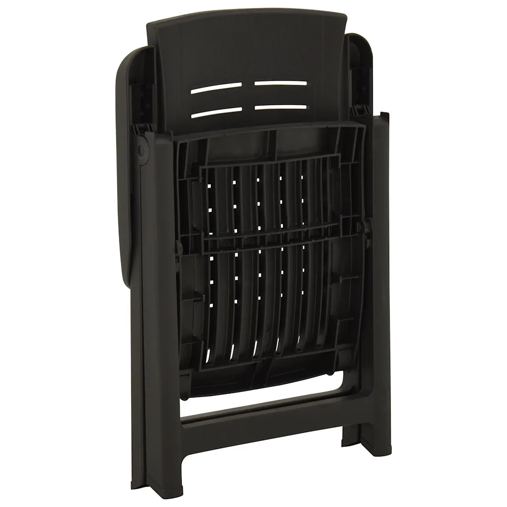 Sedie da Giardino Reclinabili 2 pz in Plastica Antracite 315831