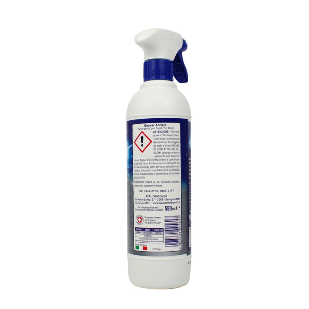 QUASAR SPPRAY ACCIAIO LUCIDANTE 580 ML ANTIMACCHIA ANTIGOCCIA PROTETTIVO
