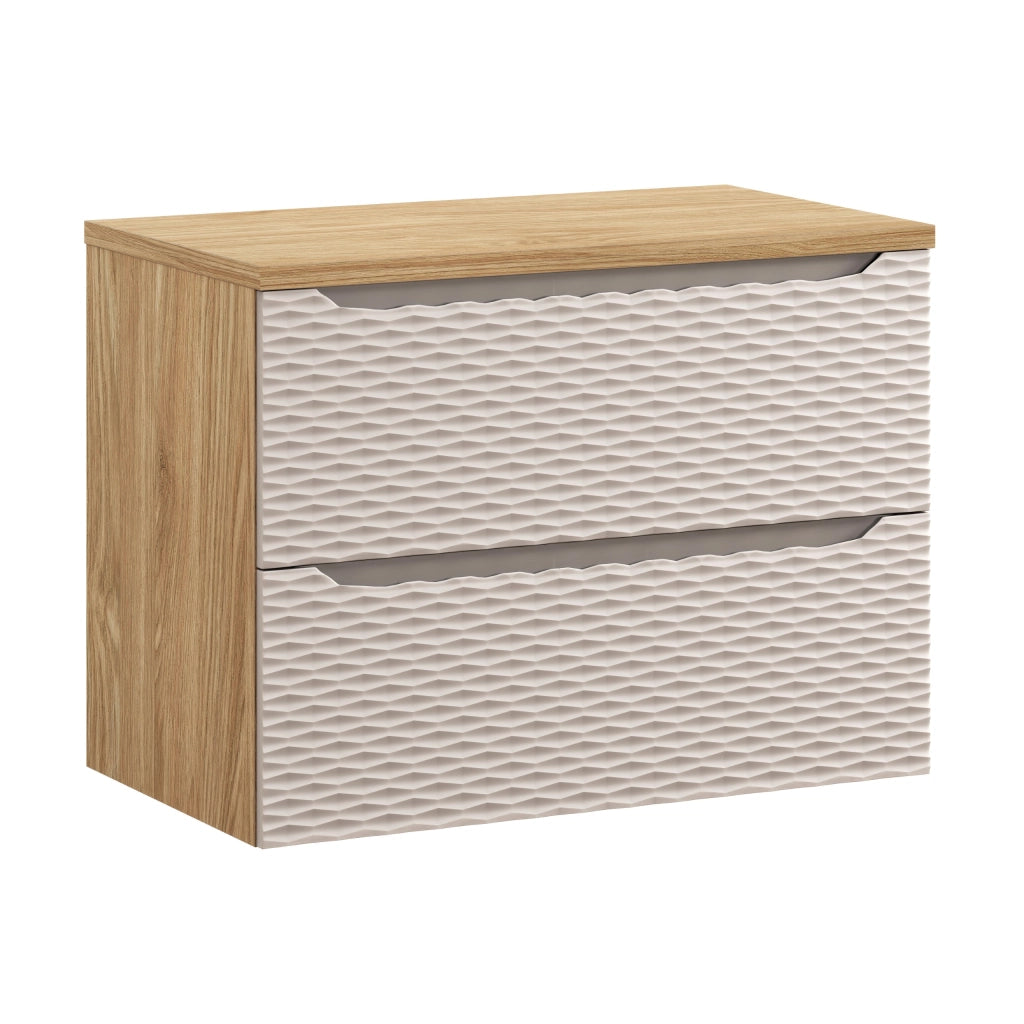Set mobili bagno 80 cm con piano Ocean Beige 80 x 1401 x 46 cm