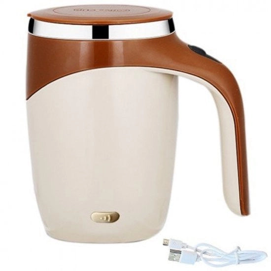 Mok per il caffè auto-rinfrescante, miscelatore di caffè in acciaio inossidabile, automatico, veloce e senza sforzo, mok rotante elettrico magnetico.
