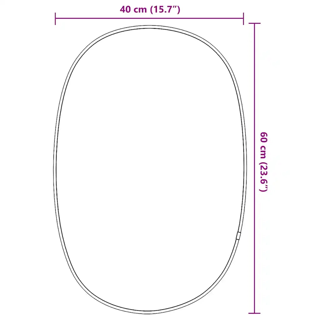 Specchio da Parete Argento 60x40 cm 348212