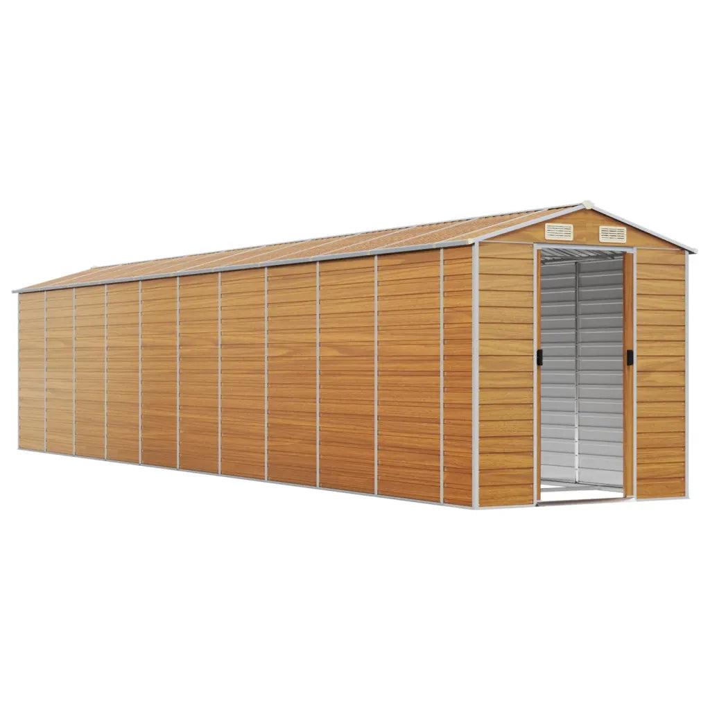Capanno Giardino Marrone Chiaro 191x895x198cm Acciaio Zincato 3188284