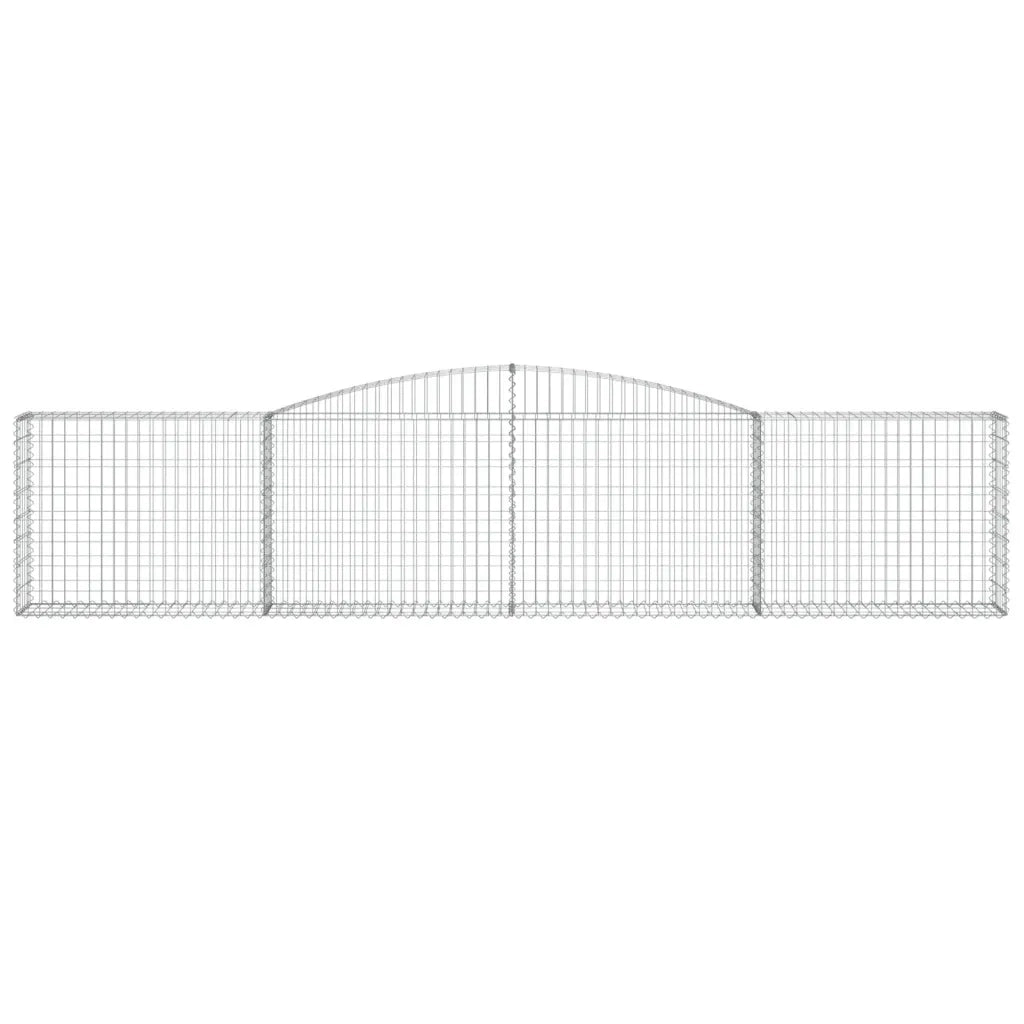 Cesti Gabbioni ad Arco 9 pz 400x30x80/100 cm Ferro Zincato