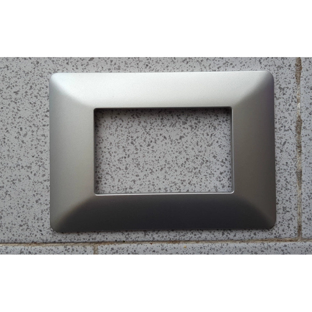Trade Shop - Placchette Placche In Abs Per Serie Matix Bticino Compatibile 3 4 6 Moduli Color - Grigio -3 Fori     -