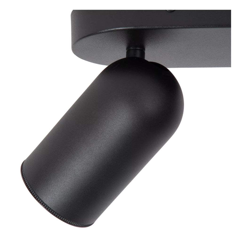 Faretto soffitto doppio orientabile nero 2xGU10 Lucide Punch