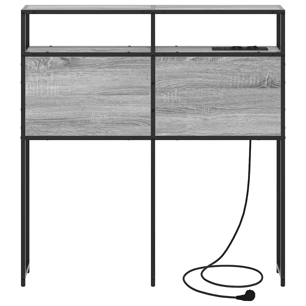 vidaXL Testata contenitore Grigio sonoma 75 cm Legno multistrato