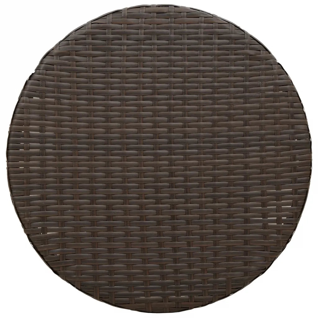 Set Bistr¨° 3 pz | Set Salotto da Giardino con Cuscini Marrone in Polyrattan
