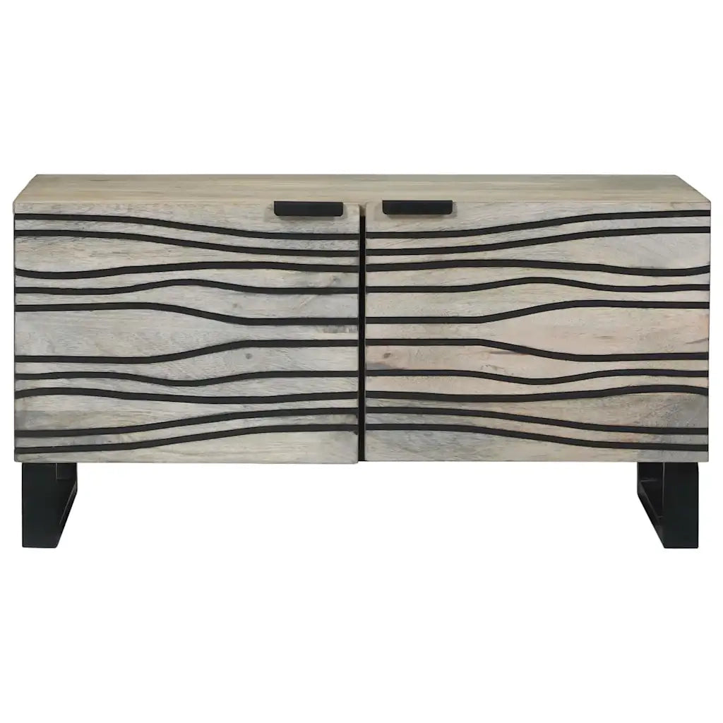 vidaXL Tavolino da salotto Beige e Nero 80 x 50 x 40 cm
