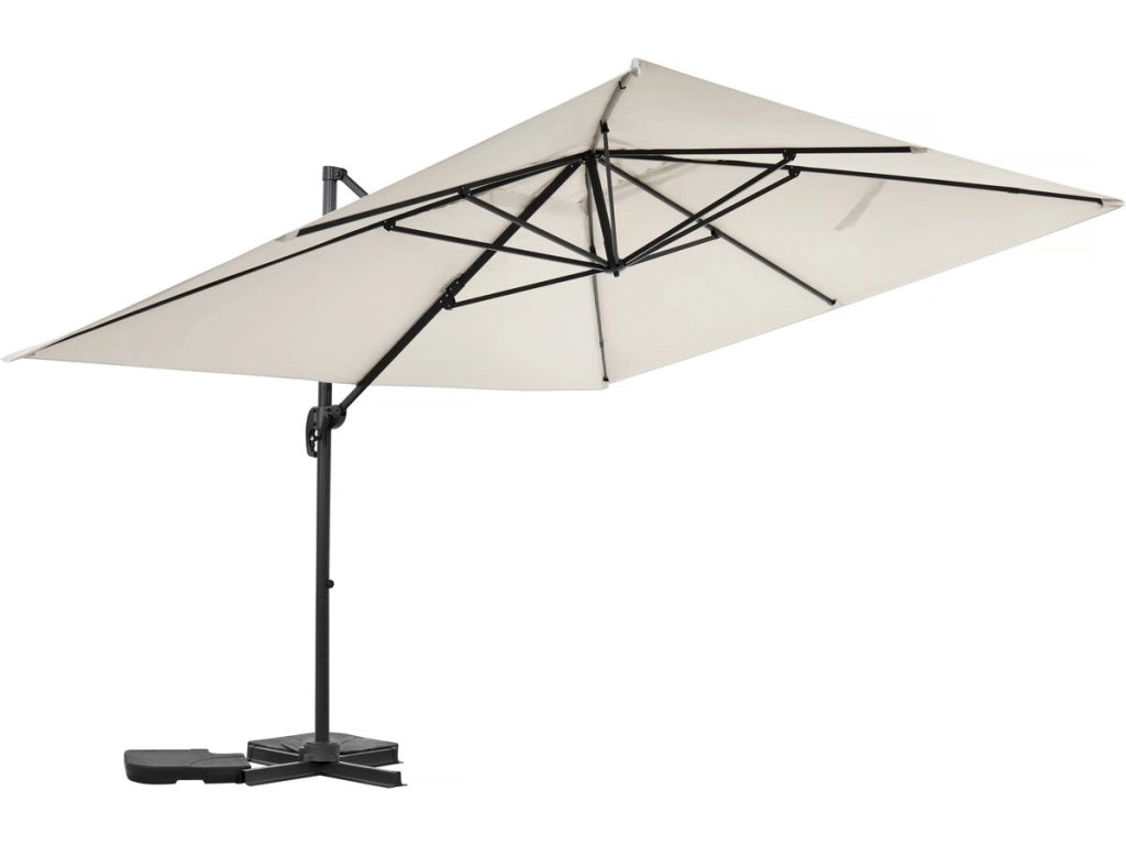 Ombrellone da giardino in alluminio decentrato "Sky 4" - 3 x 4 m - Ecru