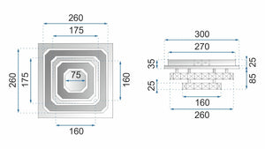 Lampada Da Soffitto Cristallo Plafoniere Led 24w Quadrato App410-c