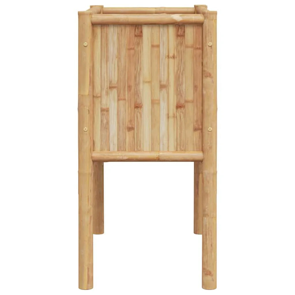 Fioriera da giardino moderna per esterni 70 x 35 x 70 cm dal design pulito e pratico in bambù marrone 02_0058225