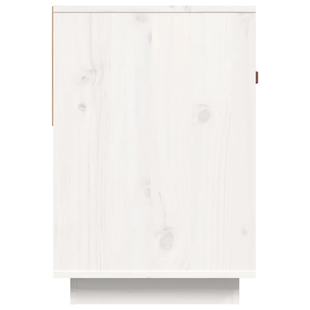 Mobile Porta TV Bianco 90x40x60 cm in Legno Massello di Pino