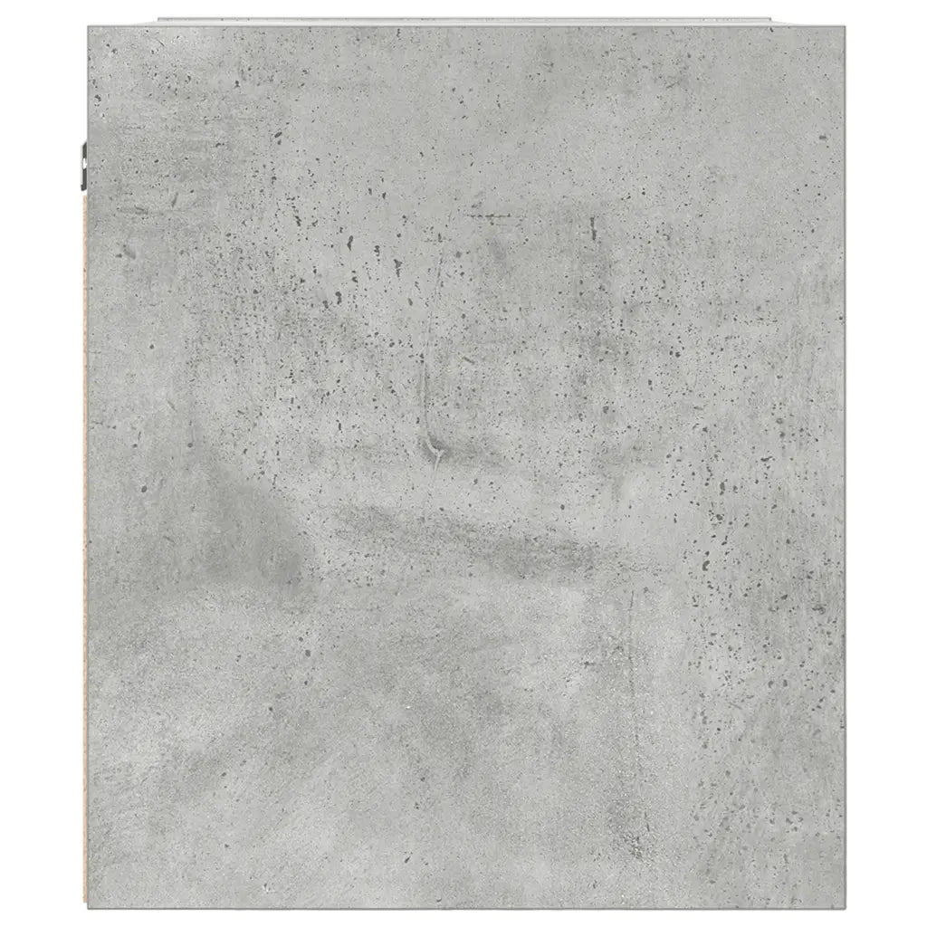 Comodino | Armadio da Notte | Mobiletto da notte a Muro Grigio Cemento 38x34x40 cm