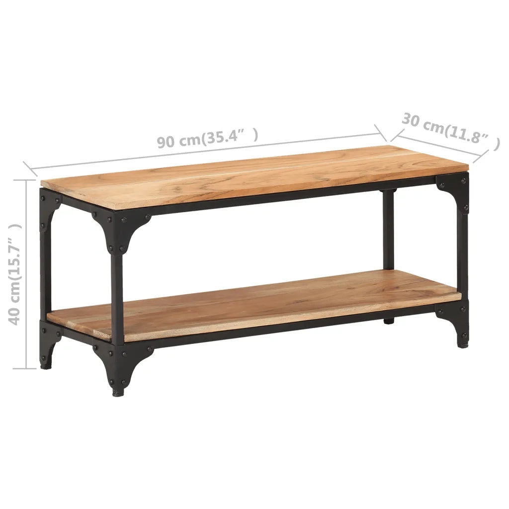 Tavolino da Salotto 90x30x40 cm in Legno Massello di Acacia 320260