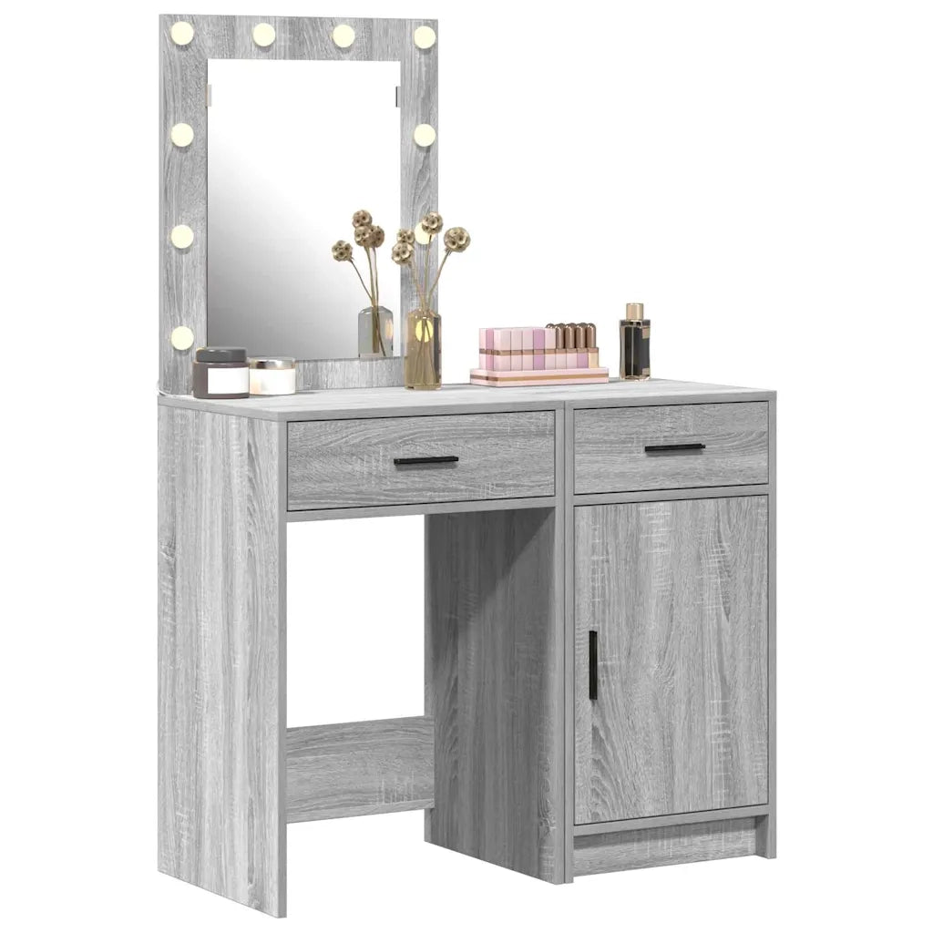 Toeletta | Tavolo da Trucco con cassetto 2 pz Grigio 50 x 41 x 135 cm