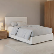 Alvino, Letto Piazza e Mezza Materasso Incluso Made in Italy, Bianco