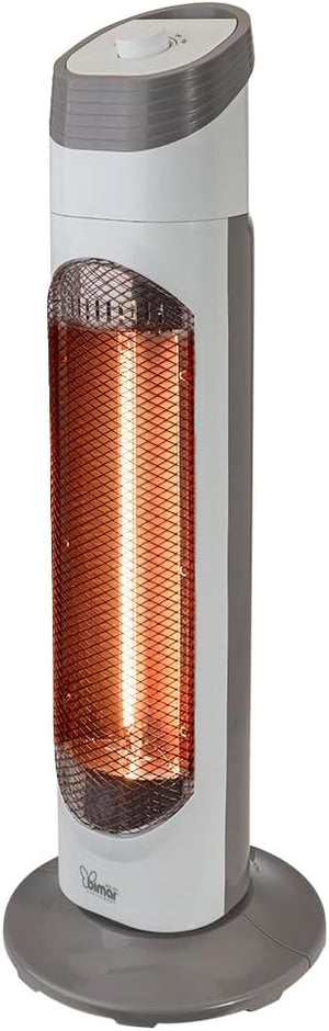 Bimar HR318 Stufetta Elettrica a Basso Consumo, Stufa Radiante in Fibra di Carbonio a Bassa Intensità Luminosa per Ambienti Interni