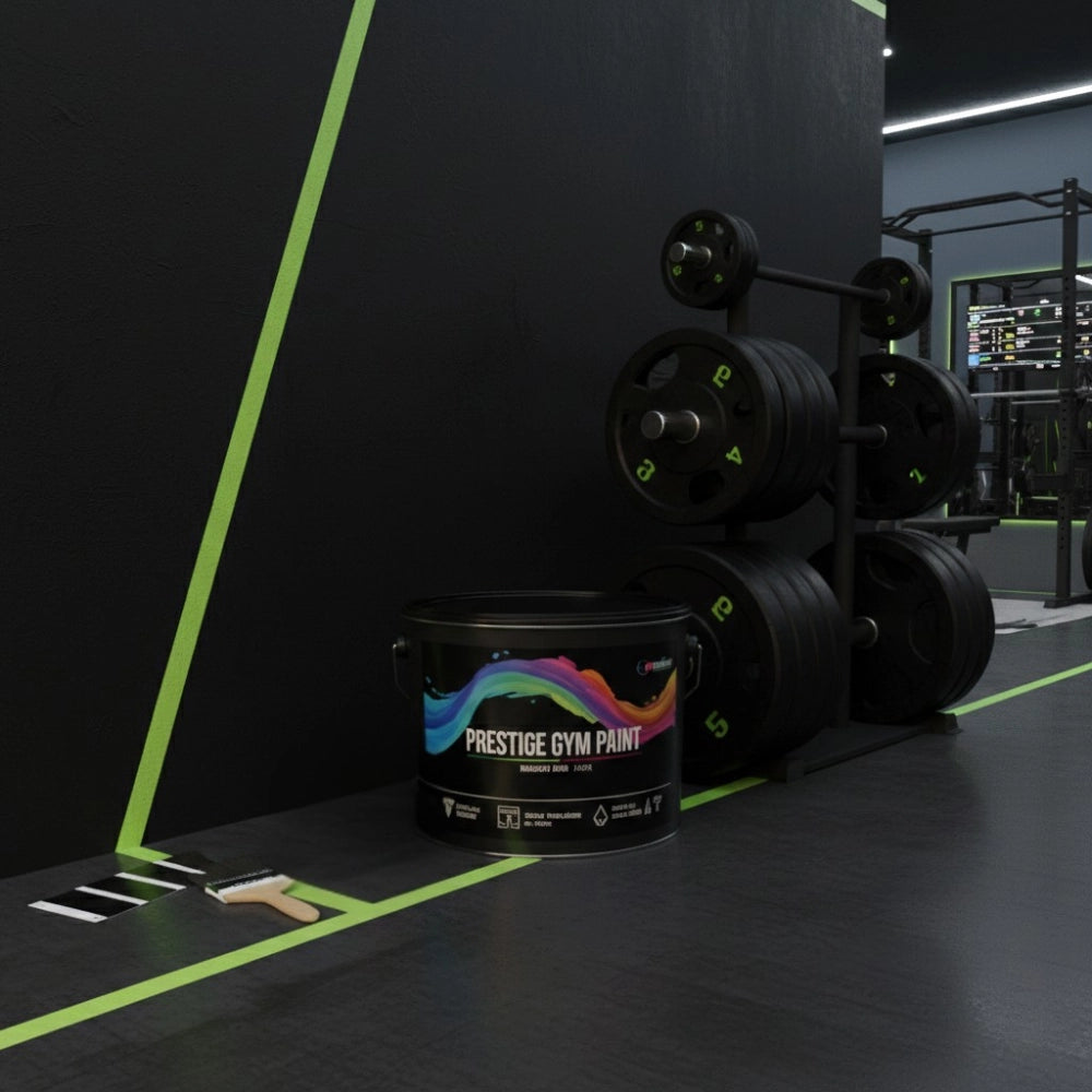 Pittura murale prestige gym paint nero premium per palestre lavabile *** formato 0,750 lt, confezione 1