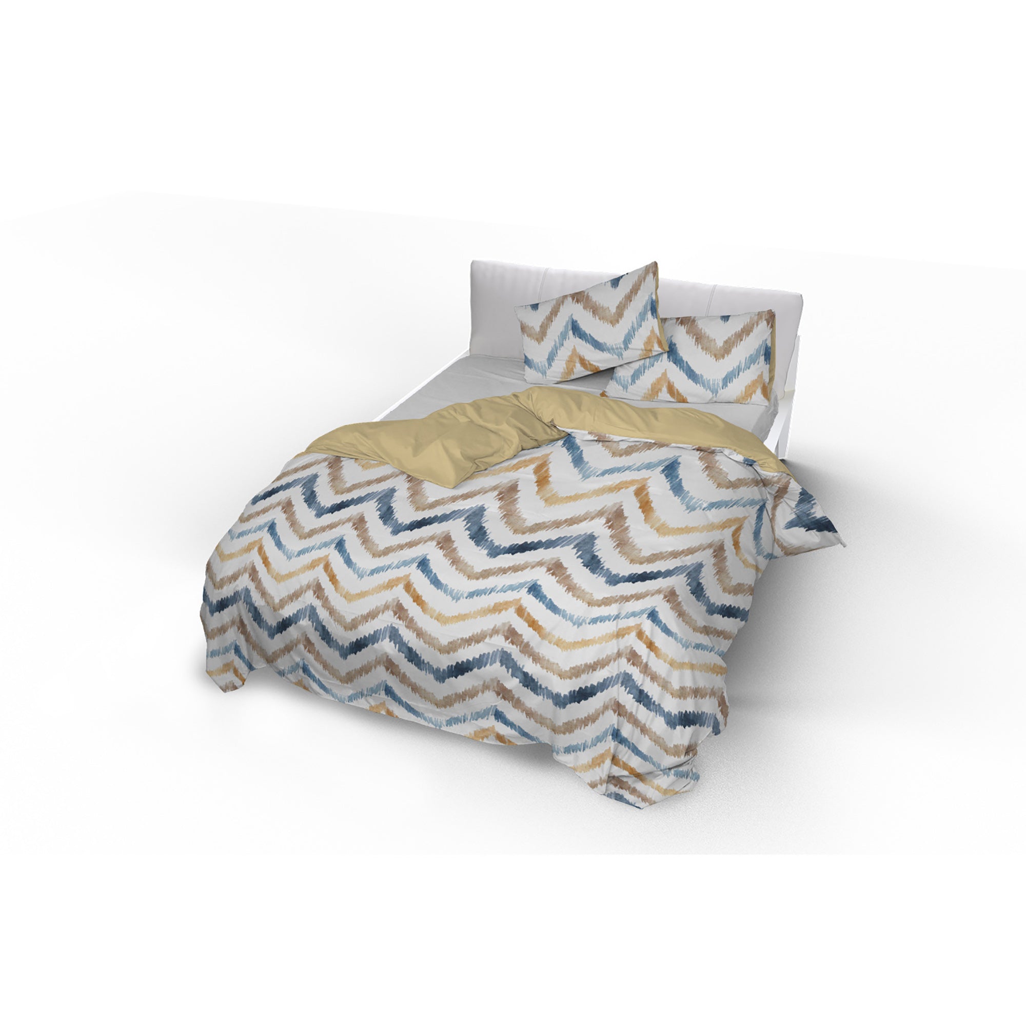 Copripiumino Matrimoniale Double Face con Federe Stampato Hippy