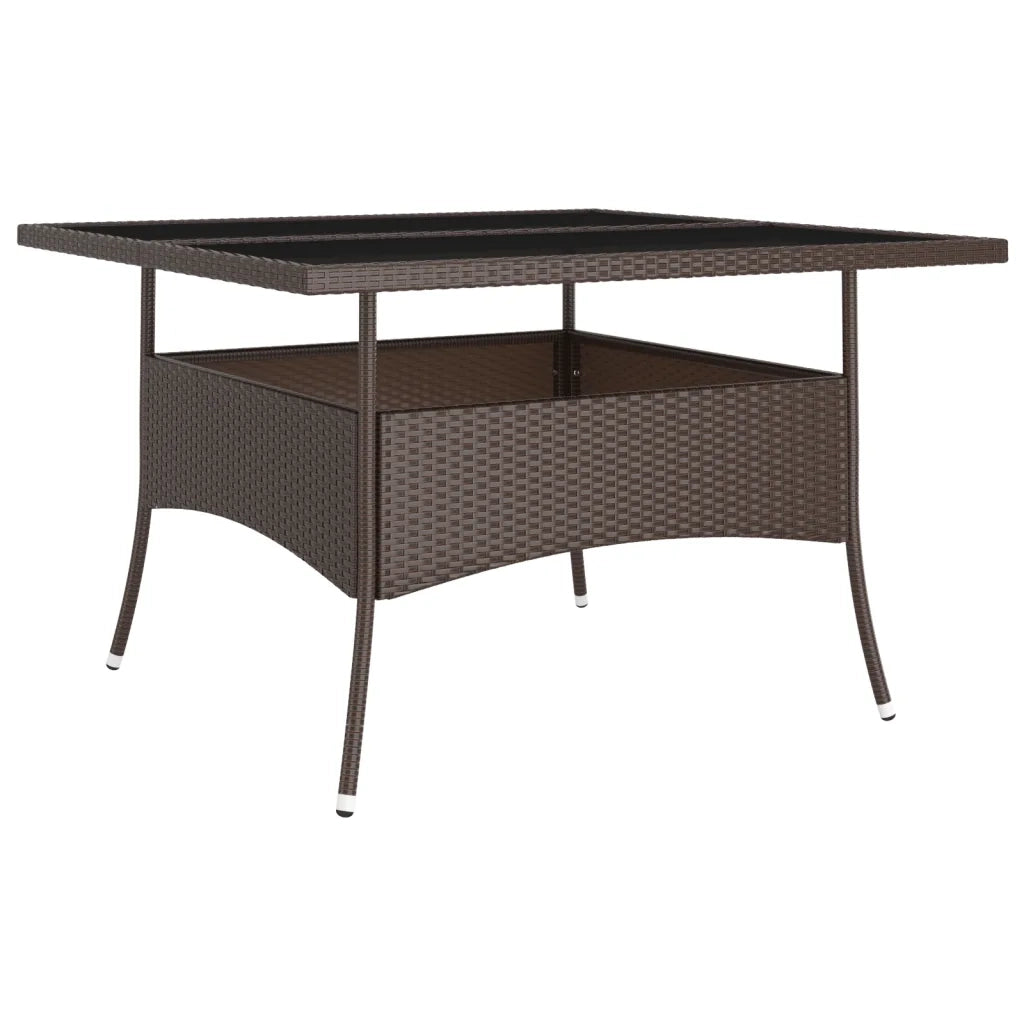 Set da Pranzo da Giardino in Polyrattan 9 pz Marrone 3058351