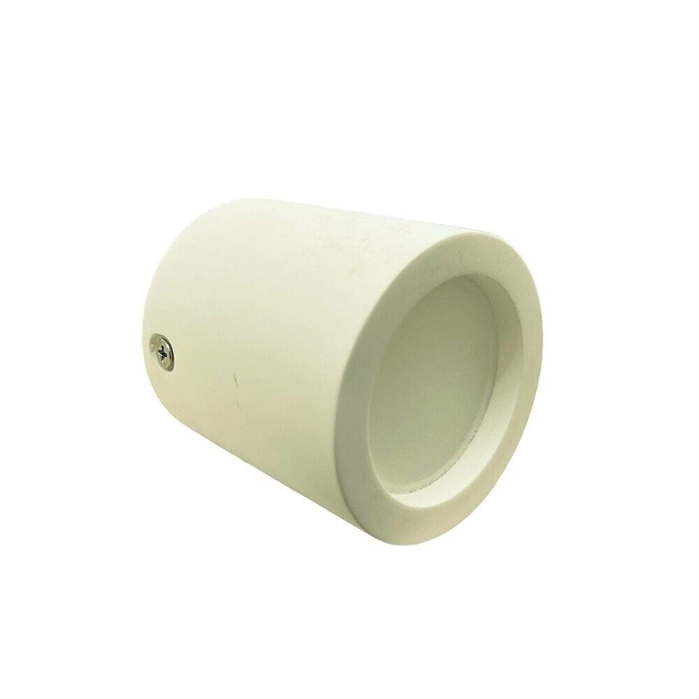 Plafoniera moderna in gesso e vetro verniciabile rotonda 7.5x7 cm e attacco gu10 massima potenza supportata 10w