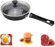 Padella per uova - mini padella per torte di uova - adatta per cucina in campeggio - 1 pezzo - 16,3 cm - acciaio inossidabile