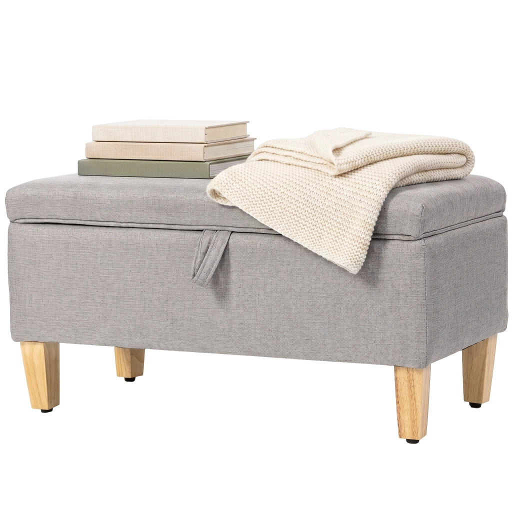 Poltrona con pouf e contenitore ¨C Minimal ¨C Grigio chiaro