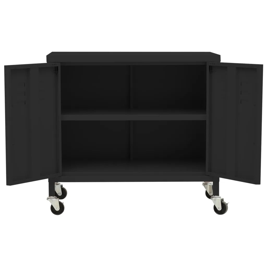 Armadietto Nero 60x35x56 cm in Acciaio