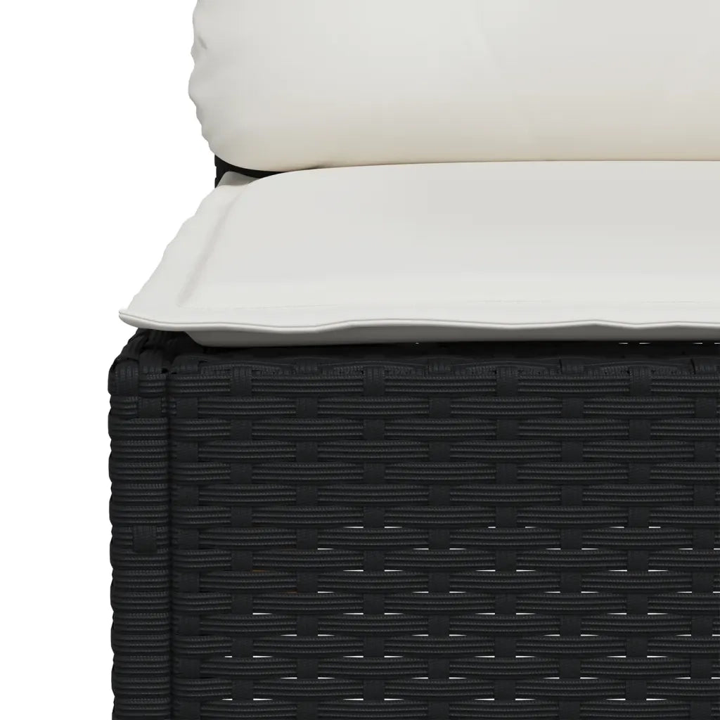 Set Divani da Giardino con Cuscini 7pz Nero Polyrattan 3261971
