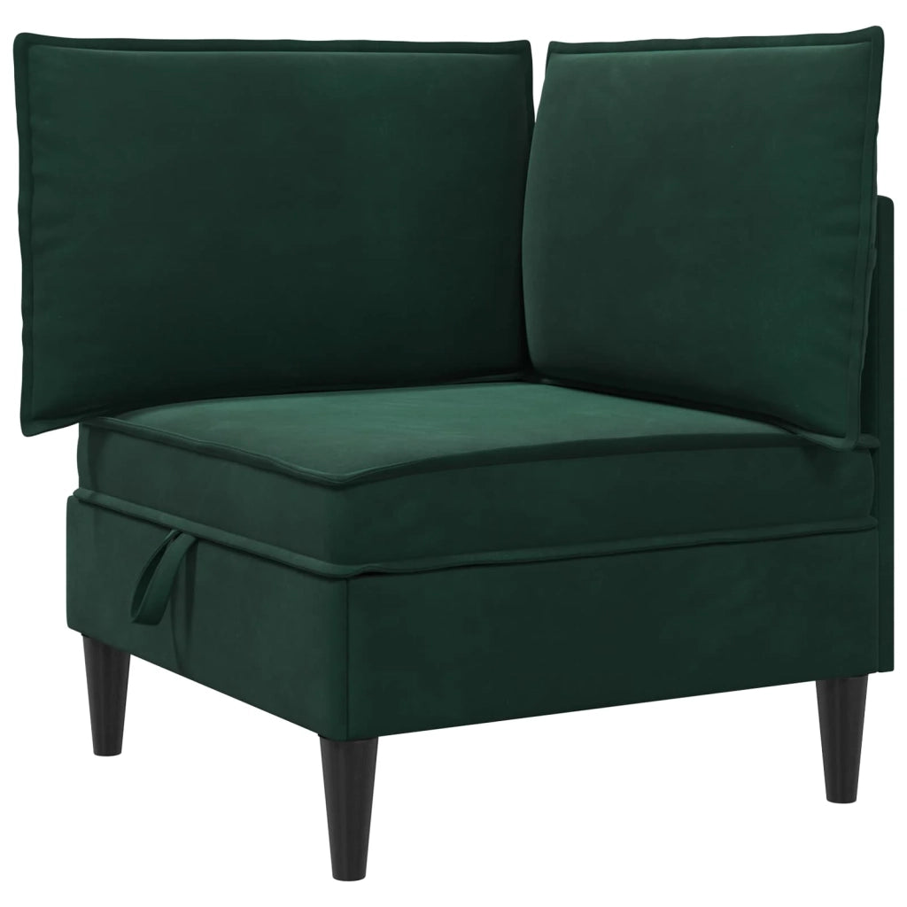 Set di mobili per il soggiorno 5 pcs Verde Scuro Velluto