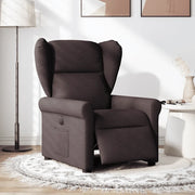 Poltrona Elettrica Reclinabile Marrone Scuro in Tessuto 3303359