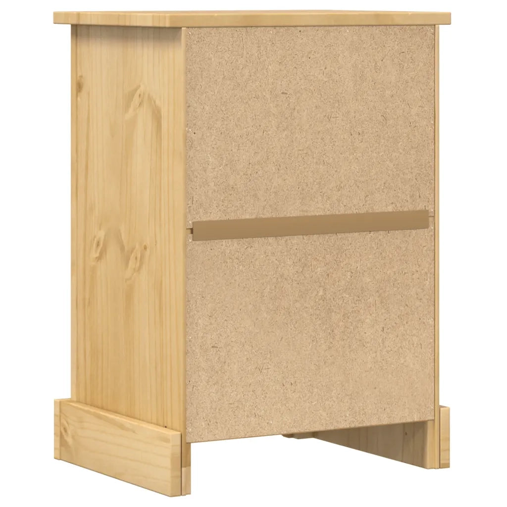 Comodino Corona 45x35x64 cm in Legno Massello di Pino 4005656
