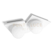 CICLADI lampada da soffitto 2 Luci in gesso bianca attacco GX53 l.44,5cm