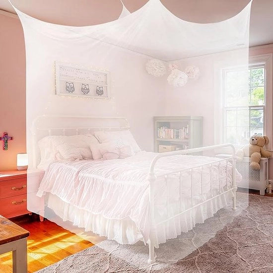 Reti antimoschee per letto matrimoniale (65 x 250 x 1250 cm) - Migliora il tuo comfort di sonno con questo reticolo antimoschee di alta qualità. Ideale per letti matrimoniali, letti per bambini e letti per adulti. Design: quadrato senza porta.