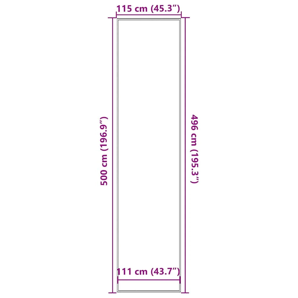 Zerbino assorbente rettangolare per interni ed esterni 115 x 500 cm in polipropilene marrone 02_0058136